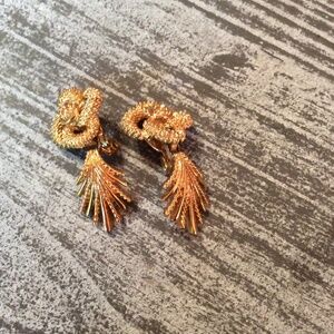 Monet Twisted Rope Dangle Clip On Earrings